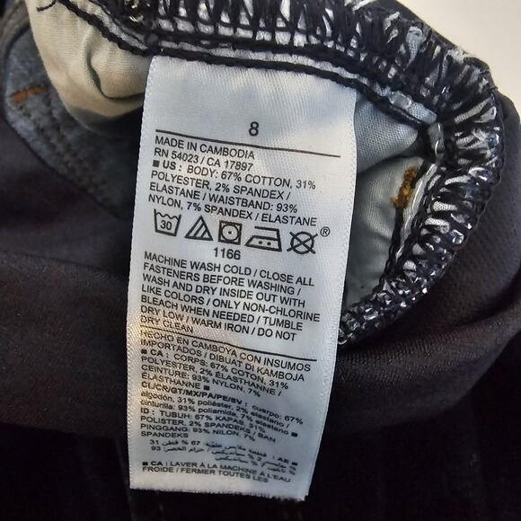 Old Navy Maternity SIZE 8 Jeans Skinny Full Panel Blue Dark Wash Stretch - Picture 6 of 9